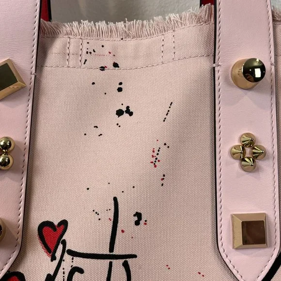 Christian Louboutin Frangibus Canvas & Leather Shopping Tote. - Picture 14 of 16